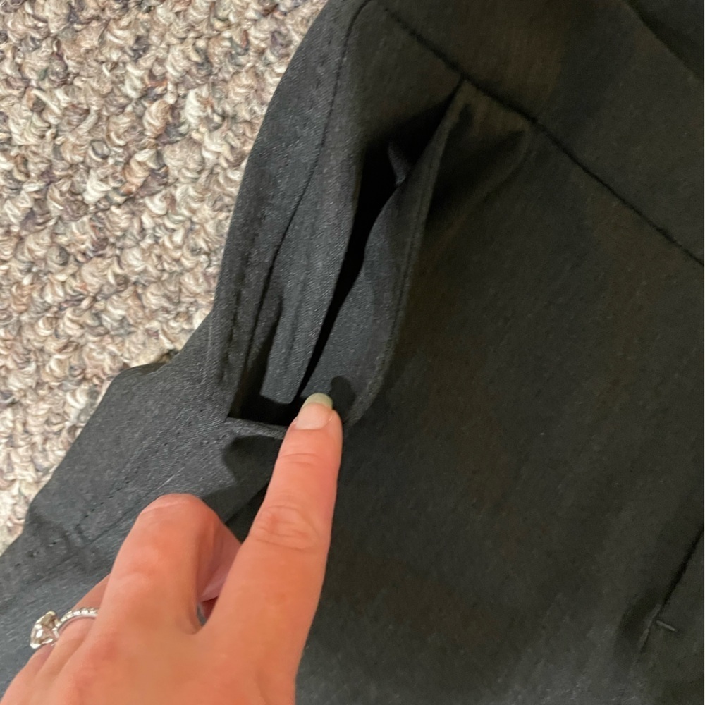 NWOT Ecru Dark Gray Trousers - Picture 3 of 8